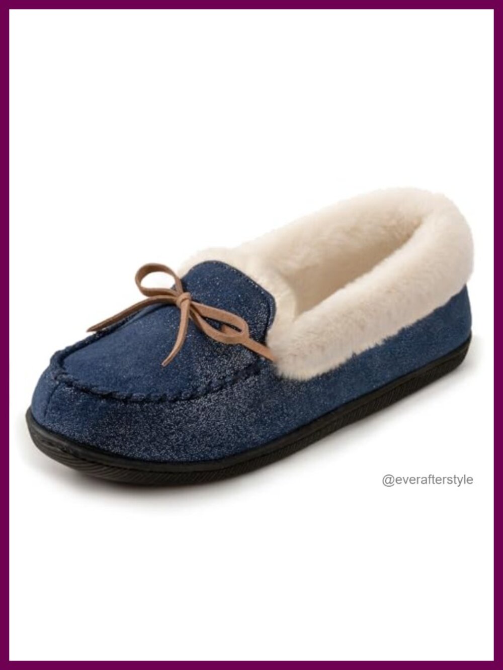 Glittered Mocc Vegan Faux-Fur Lined Memory Foam Washable
